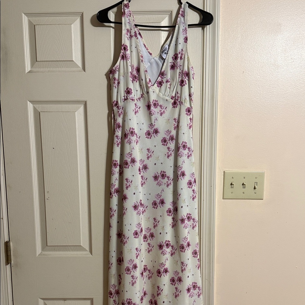 Princess Polly White and Purple Floral Maxi Dress